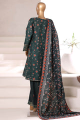 Malika By Sada Bahar Stitched 3 Piece Khaddar Vol-02 Collection'2025-MK-6868-Bottle Green