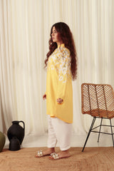 Zaman By MNM Stitched 2 Piece Cotton Lawn Collection-Canary