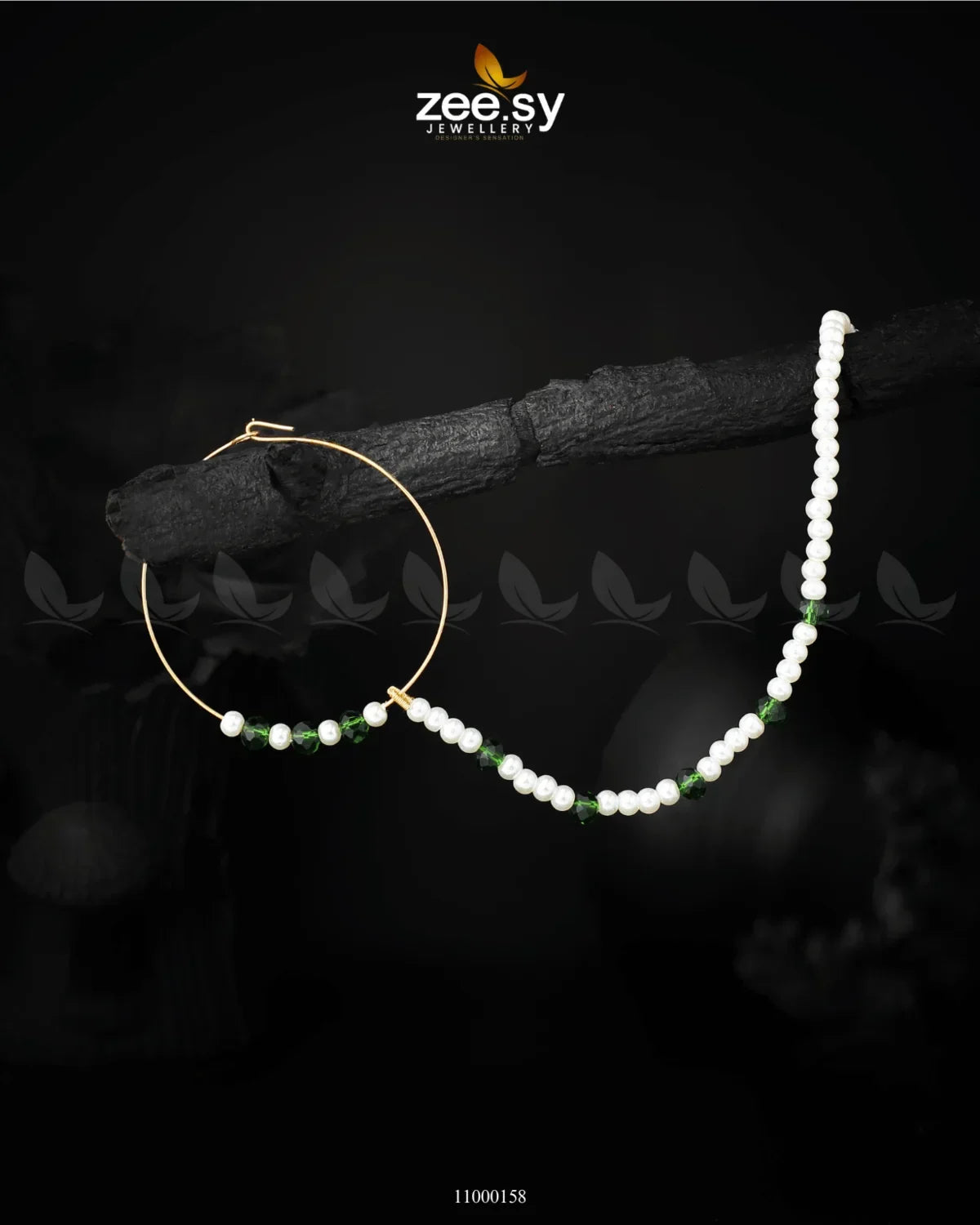 NOSE RING-0002 Pearl Green - Zeesy Jewellery