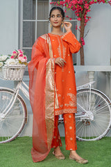 Mahroo Stitched 3 Piece Summer Collection'2025-T-EMB-003
