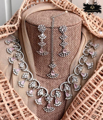 Made For Her-Royal Gleam Zircon Necklace Set - KIA1232
