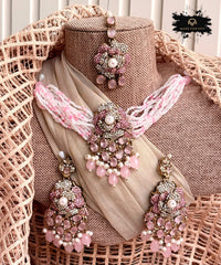 Made For Her-Pearl Gleam Choker Set - KSH1125