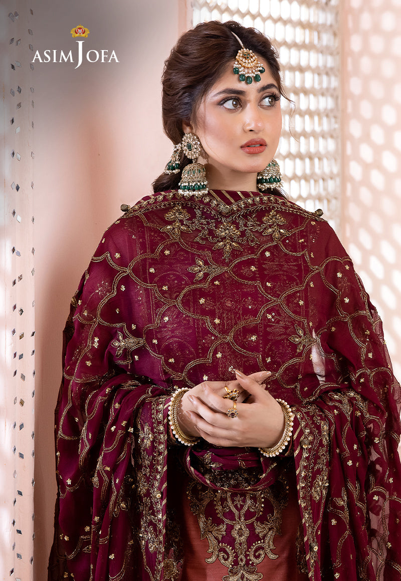 Asim Jofa Chandni '23 Ajcc-01 Designers Stitched Embroidered Raw Silk 3 Pcs
