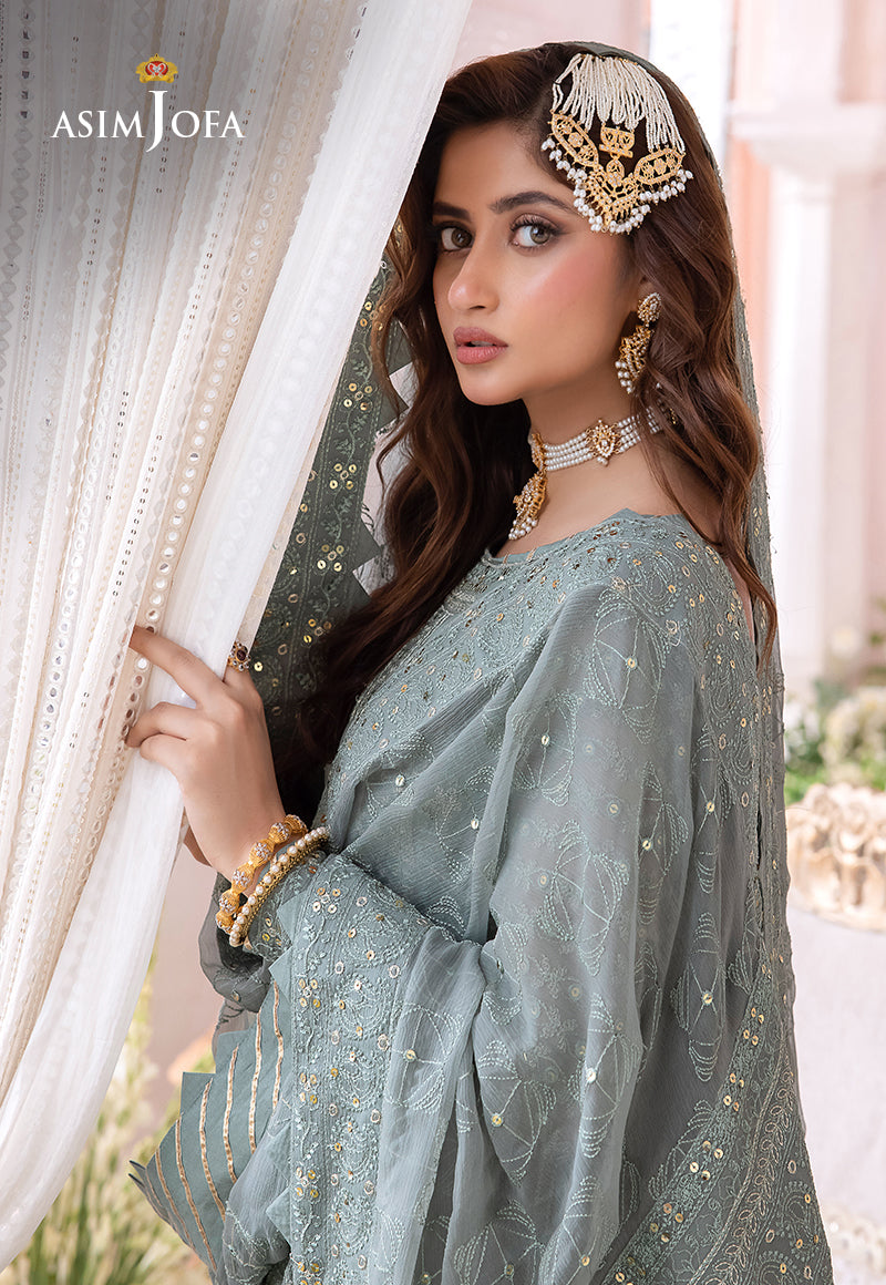 Asim Jofa Chandni '23 Ajcc-07 Designers Stitched Embroidered Chiffon 3 Pcs