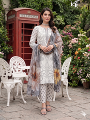 Dr Print 17 By Dr Haris Unstitched 3 Piece Lawn Suit-DPR-0160