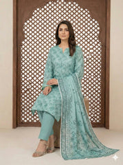 Dr Haris Unstitched 3 Piece Printed  Lawn Vol-04 Suit-DRP-034