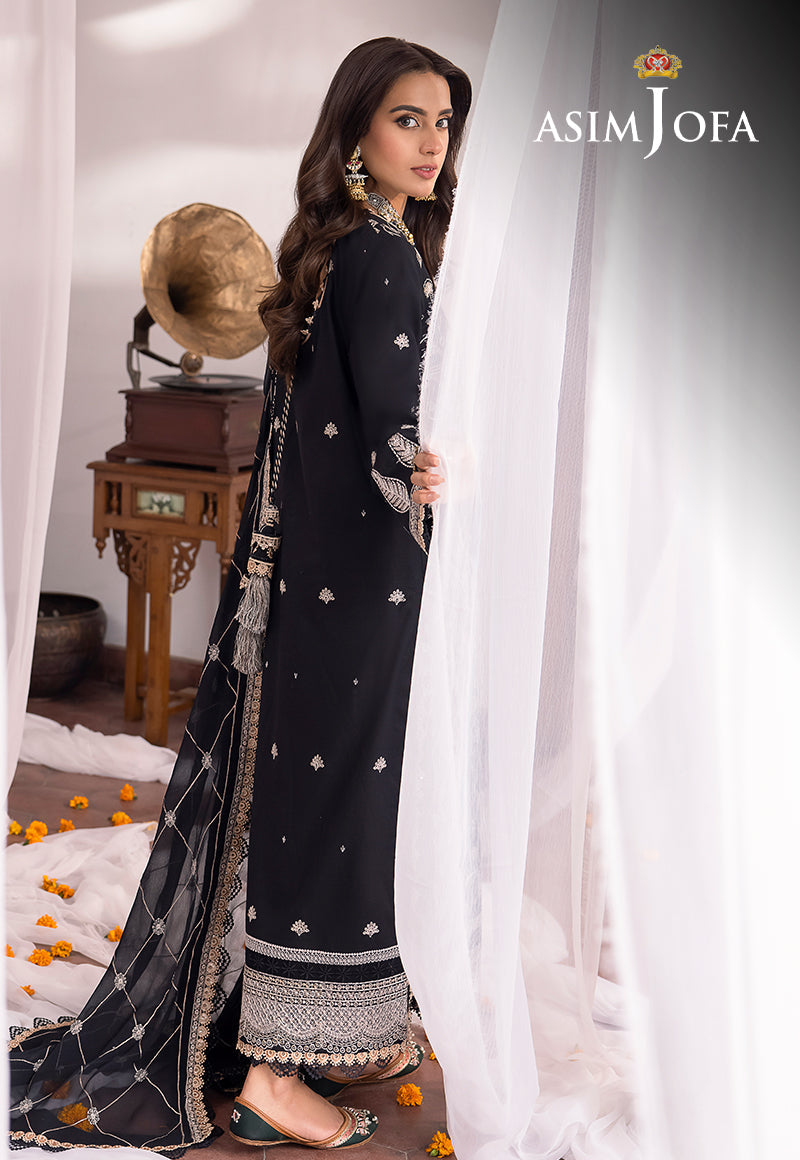 Asim Jofa Shadow Work '23 Ajsw-27 Embroidered Poly Viscose 3 Pcs