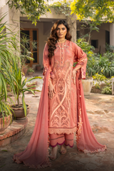 Mehru By Zebtan Unstitched 3 Piece Luxury Lawn Spring Suit-Mehru MZ-01