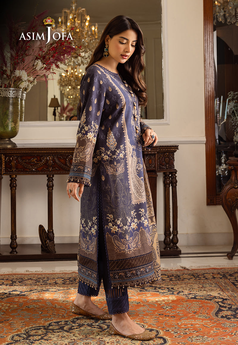 Asim Jofa Designers Limited Edition Ajiwd-05 Printed Khaddar 3 Pcs