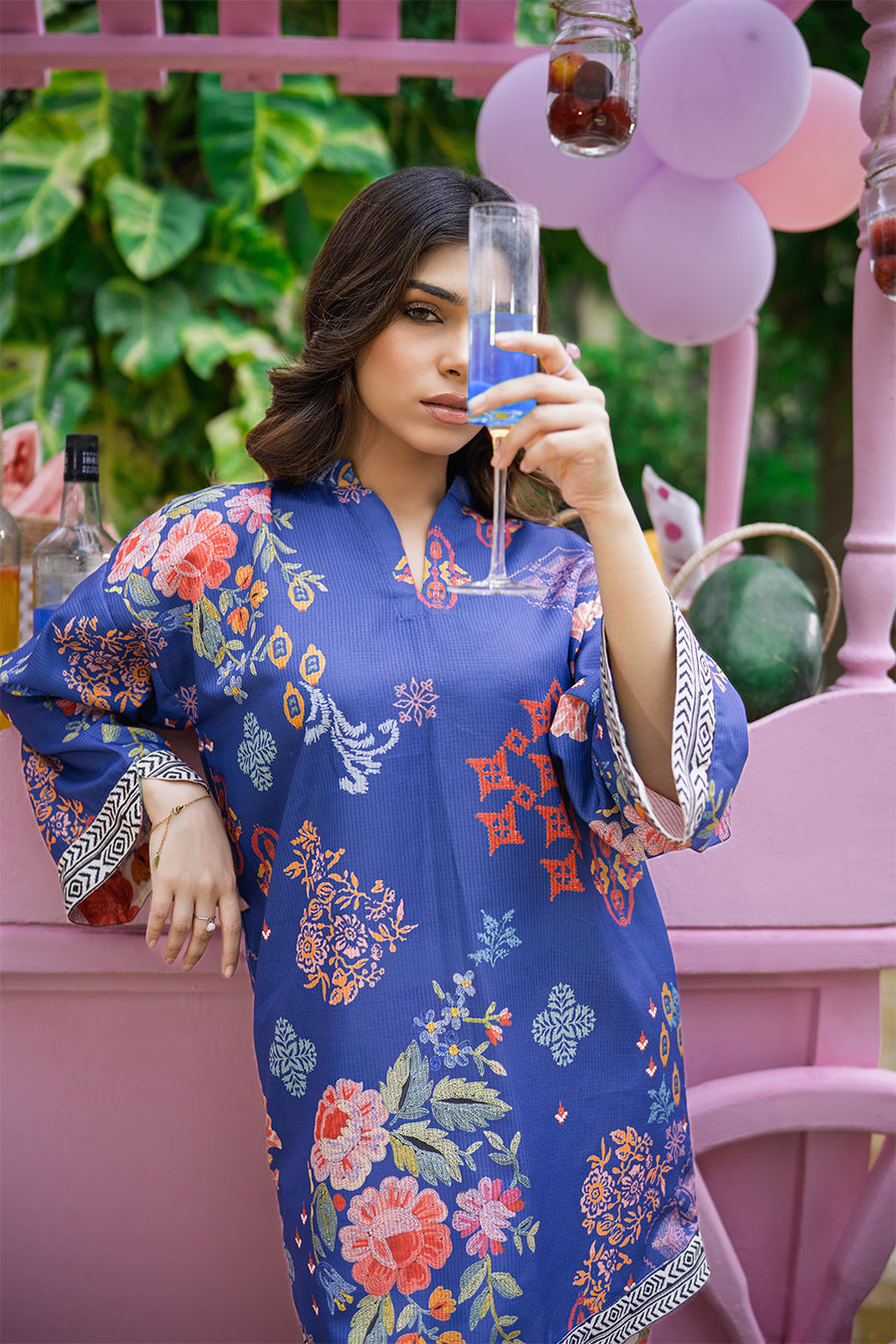 Sip N Style by Opole Stitched 2 Piece Summer Collection'2025-Blue Lagoon