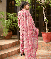 Florals & Printed By Hadar Official Stitched 3 Piece Lawn Collection-Ember - 3 PC printed