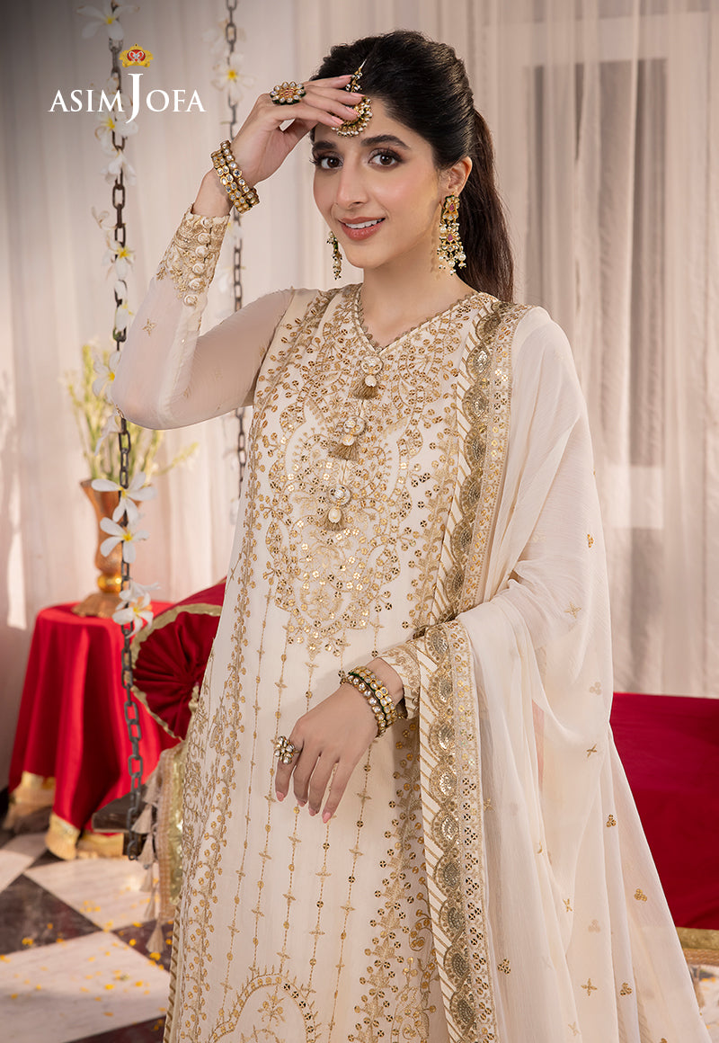 Asim Jofa Abresham '23 Ajab-21 Embroidered Chiffon 3 Pcs
