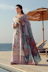 Gulmina Unstitched 3 Piece Luxury Lawn Vol-01 Suit-Muave Magic
