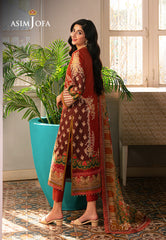 Asim Jofa Aira & Asra Pret Ajarp-14 Printed Dobby Stitched 3 Pcs