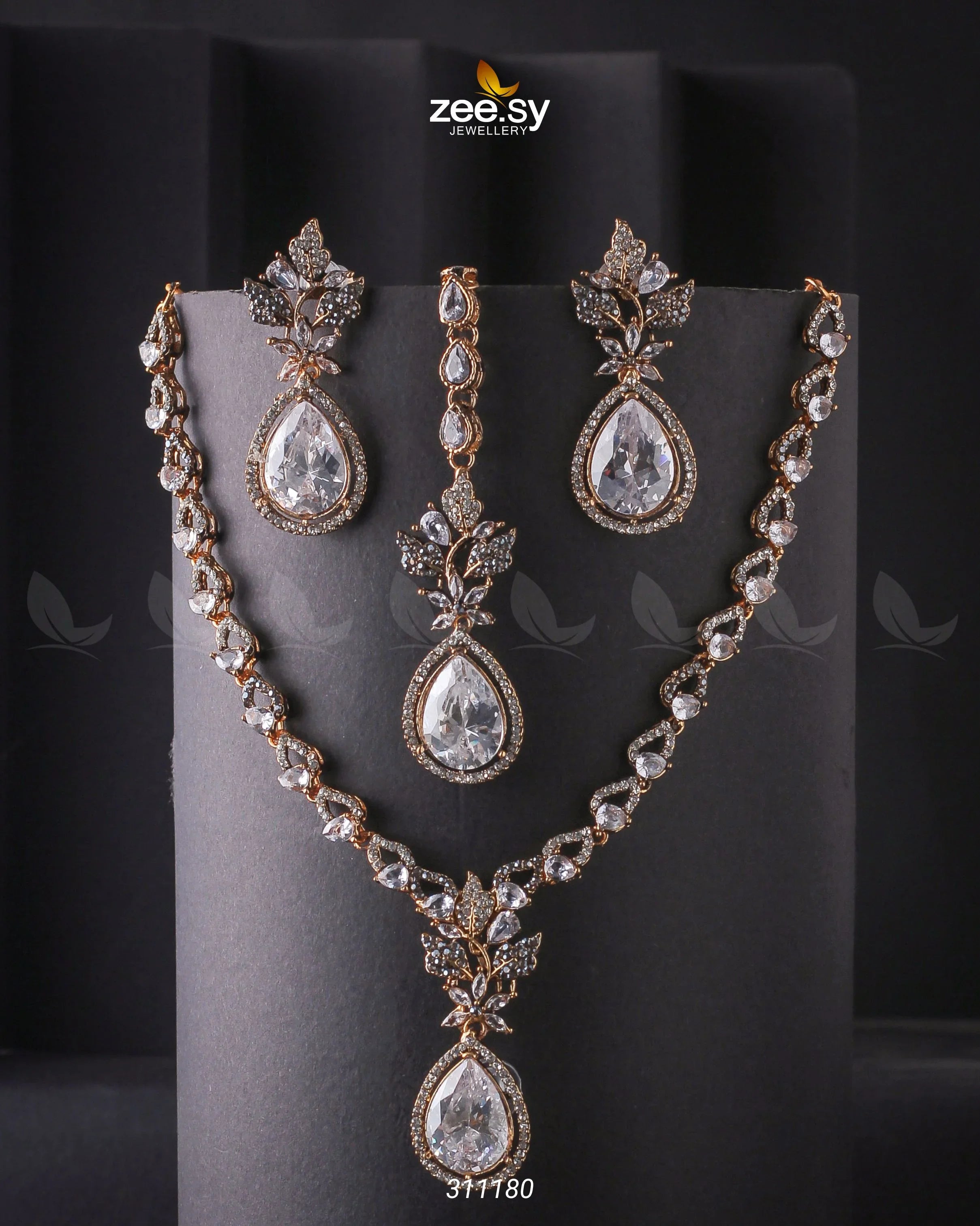 Opal Necklace Set White - Zeesy Jewellery