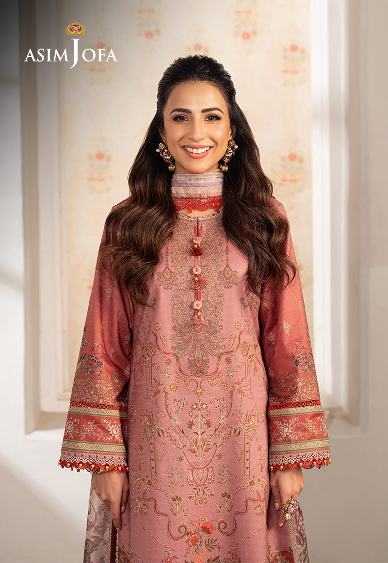 Asim Jofa Aira & Asra Pret Ajarp-08 Printed Jacquard Stitched 3 Pcs