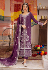 Asim Jofa Abresham '23 Ajab-08 Embroidered Lawn Silk 3 Pcs