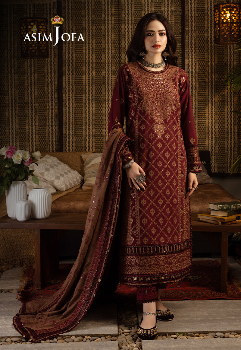 Asim Jofa Designers Limited Edition Ajktd-06 Embroidered Stitched 3 Pcs
