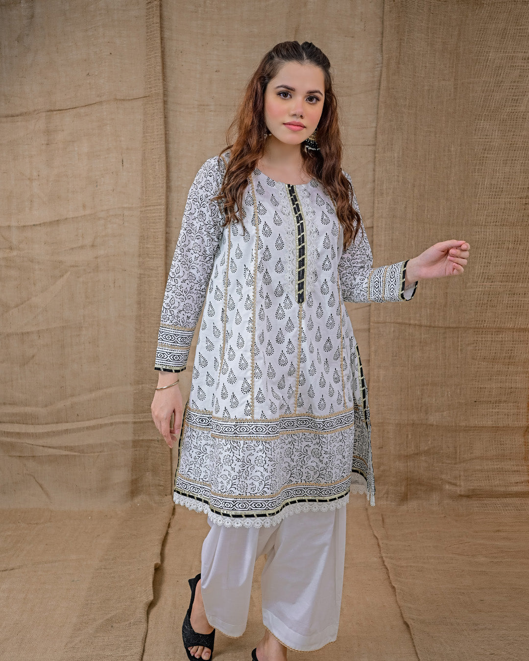 Ayla Studio Stitched Luxury Collection'2025-Asbp-103 Dobby Spring 2Pcs
