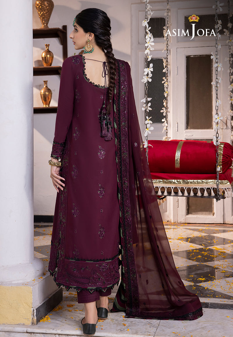 Asim Jofa Abresham '23 Ajab-05 Embroidered Lawn Silk 3 Pcs