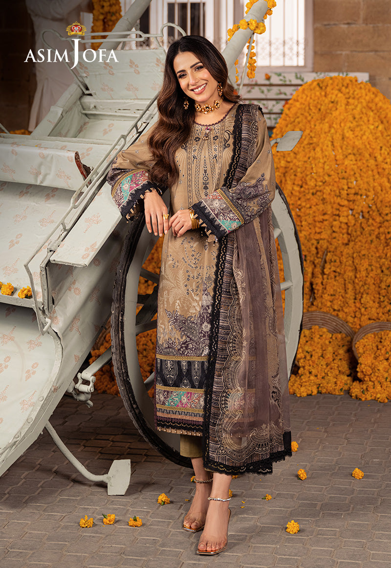 Asim Jofa Aira & Asra Pret Ajarp-16 Printed Lawn Stitched 3 Pcs
