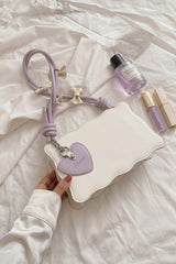 Fineur Handbag Baggie - Off White (Lilac Strap)