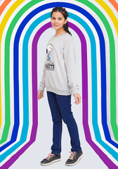 Terry Printed Sweatshirt - Wear Ochre