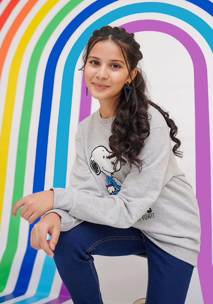 Terry Printed Sweatshirt - Wear Ochre