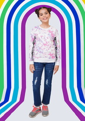 Terry Printed Sweatshirt - Wear Ochre