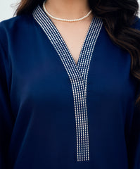 Winter Tales By Kaanthaa Stitched 2 Piece Winter Suit-Blue Hour | 2 pc Stitched