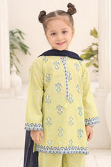 Guldasta By Shanzey Stitched 3 Piece Printed Cotton Suit-SHK-7001-Mint