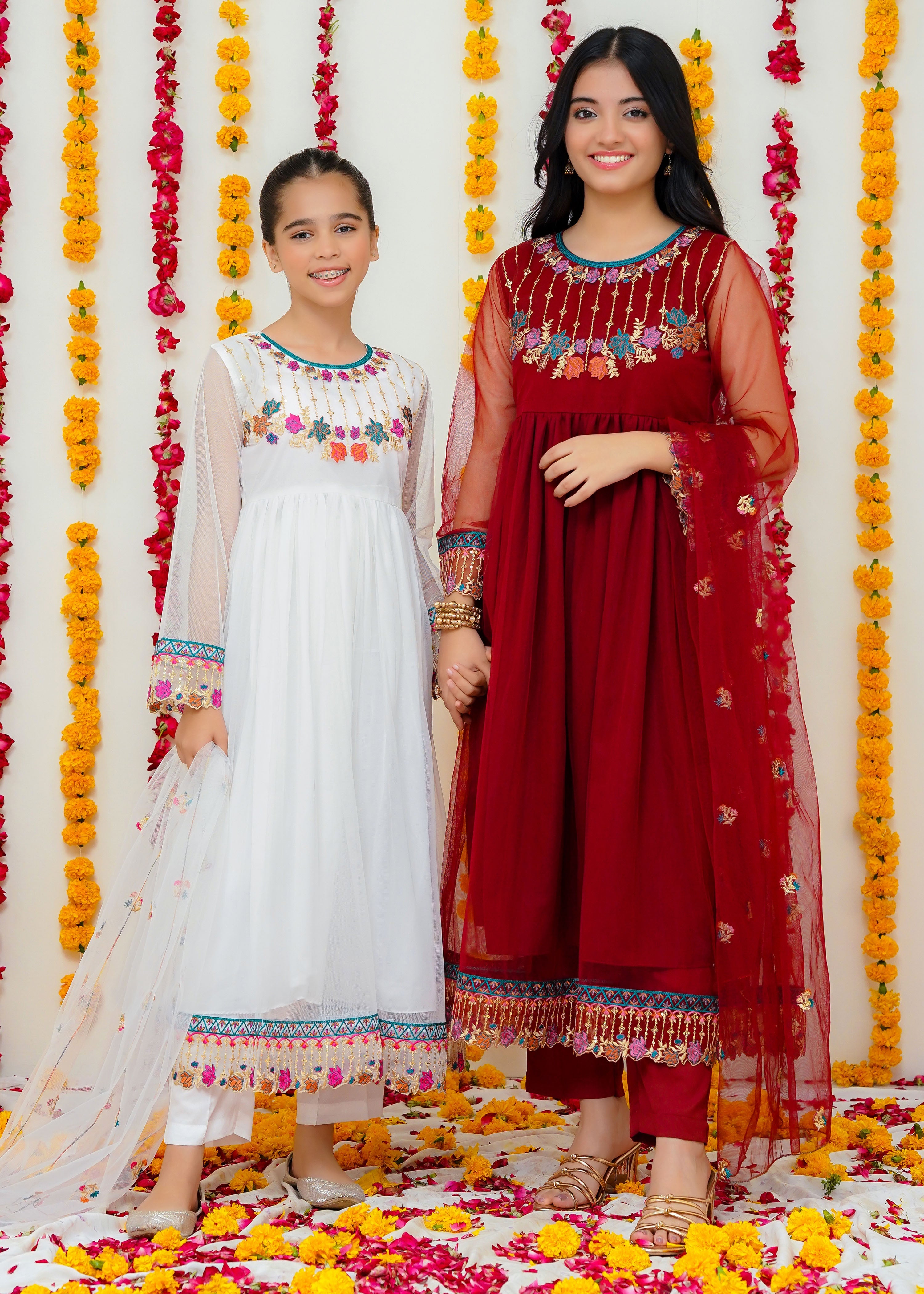 Modest Stitched 3 Piece Kids Formals Collection'2024-Chandni