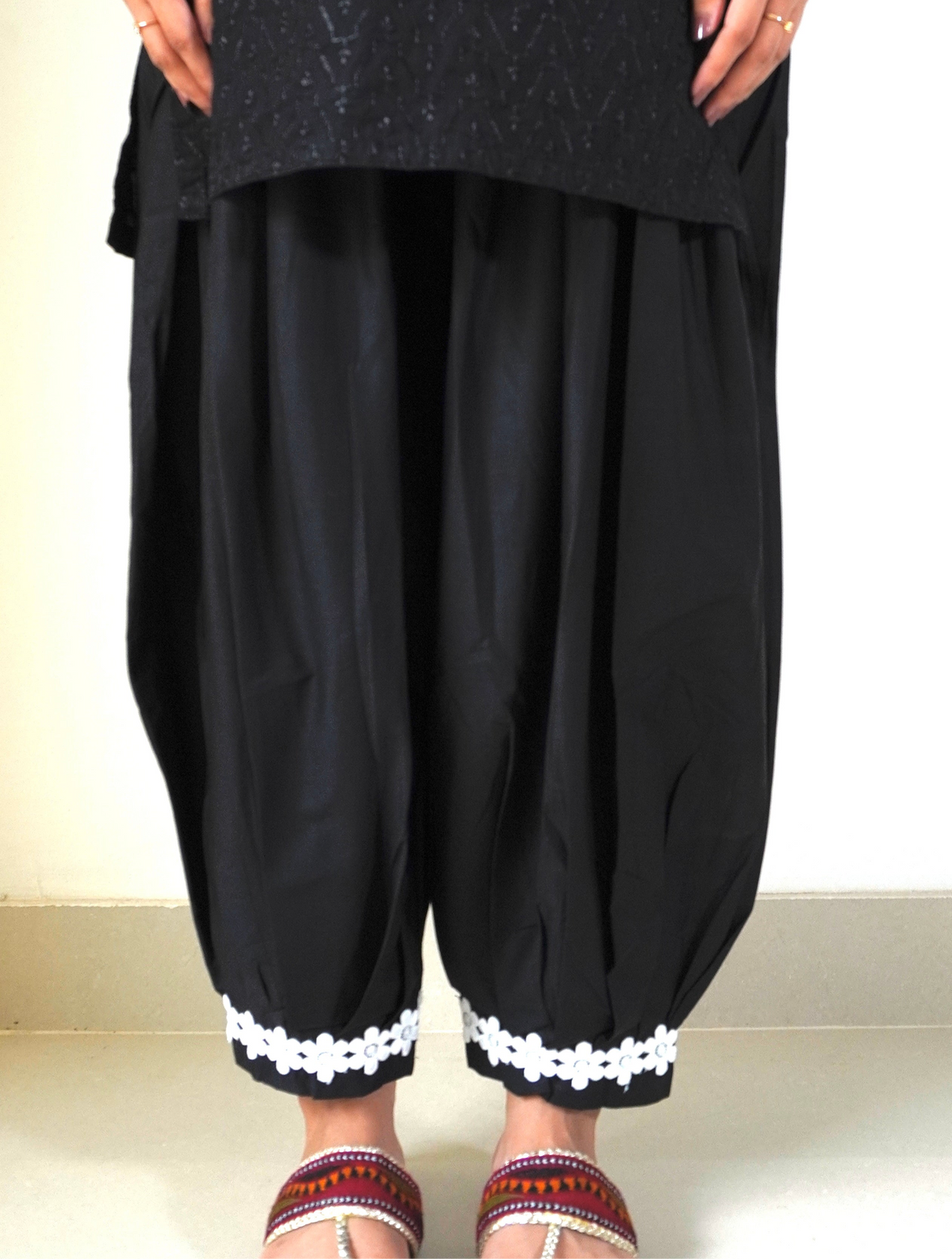 Deck Up Marjina Shalwar - Black