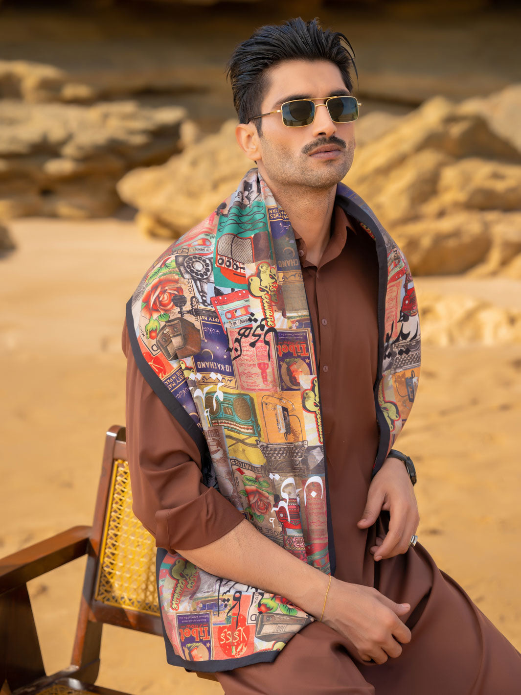 Tng By Md Men Stole Collection-Yaadein Stole