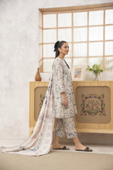 Meerak 3 Piece Emb Khaddar Suit-Magnolia