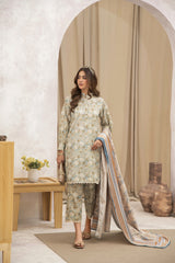Meerak 3 Piece Emb Khaddar Suit-Frost Flower