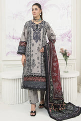 Meerak 3 Piece Emb Khaddar Suit-Mirage