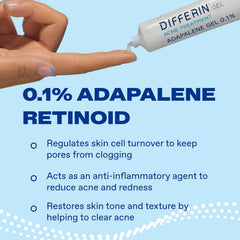 Differin Gel Adapalene Gel 0.1% Acne Treatment (15G)