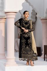Andaz e Makhmal By Zebtan Unstitched 3 Piece Luxury Formals Suit-ZAM-10