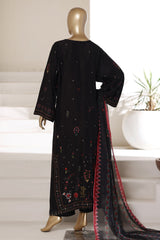Sada Bahar Stitched 3 Piece Summer Kaftaan Suit-PR-721 BLACK
