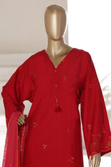 Sada Bahar Stitched 3 Piece Summer Kaftaan Suit-PR-722 RED