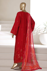 Sada Bahar Stitched 3 Piece Summer Kaftaan Suit-PR-722 RED