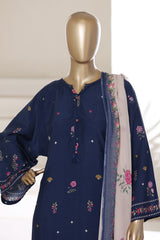 Sada Bahar Stitched 3 Piece Summer Kaftaan Suit-PR-724 BLUE