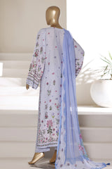 Sada Bahar Stitched 3 Piece Summer Kaftaan Suit-PR-725 SKY