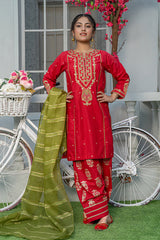 Mahroo Stitched 3 Piece Summer Collection'2025-T-EMB-004