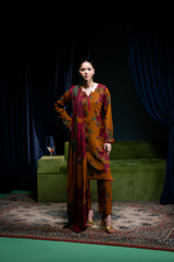 Feathers Unstitched 3 Piece Winter Collection-MEHRUNISA-FT418