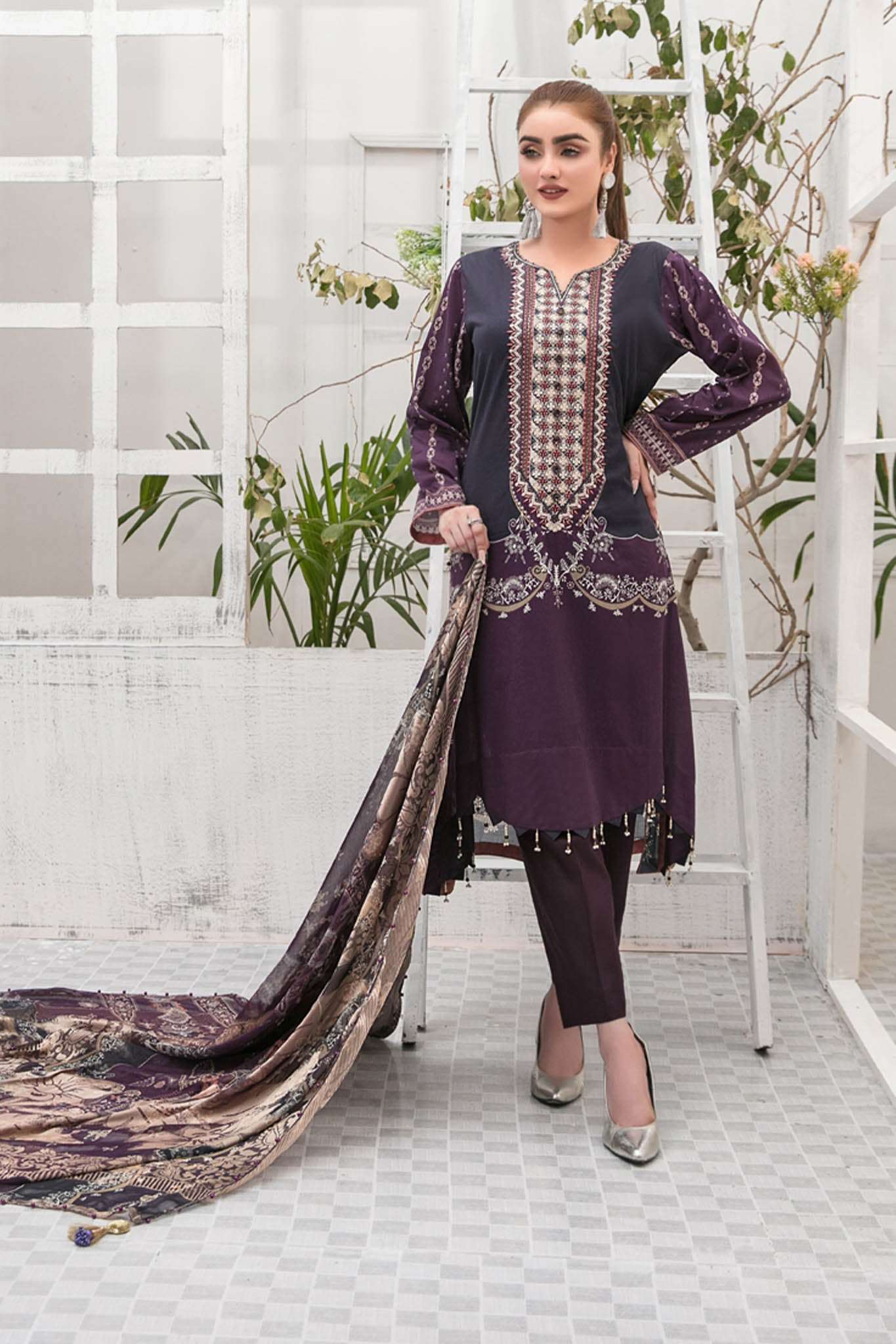 Amelia by Tawakkal Unstitched 3 Piece Lawn Collection'2022-A-7343