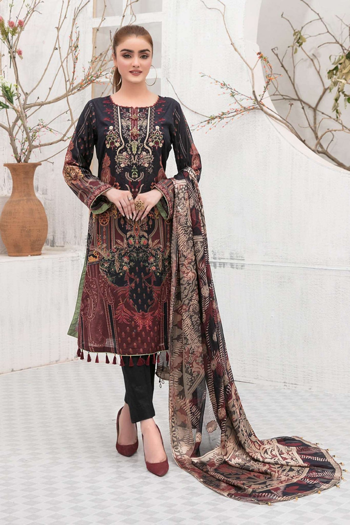 Amelia by Tawakkal Unstitched 3 Piece Lawn Collection'2022-A-7345