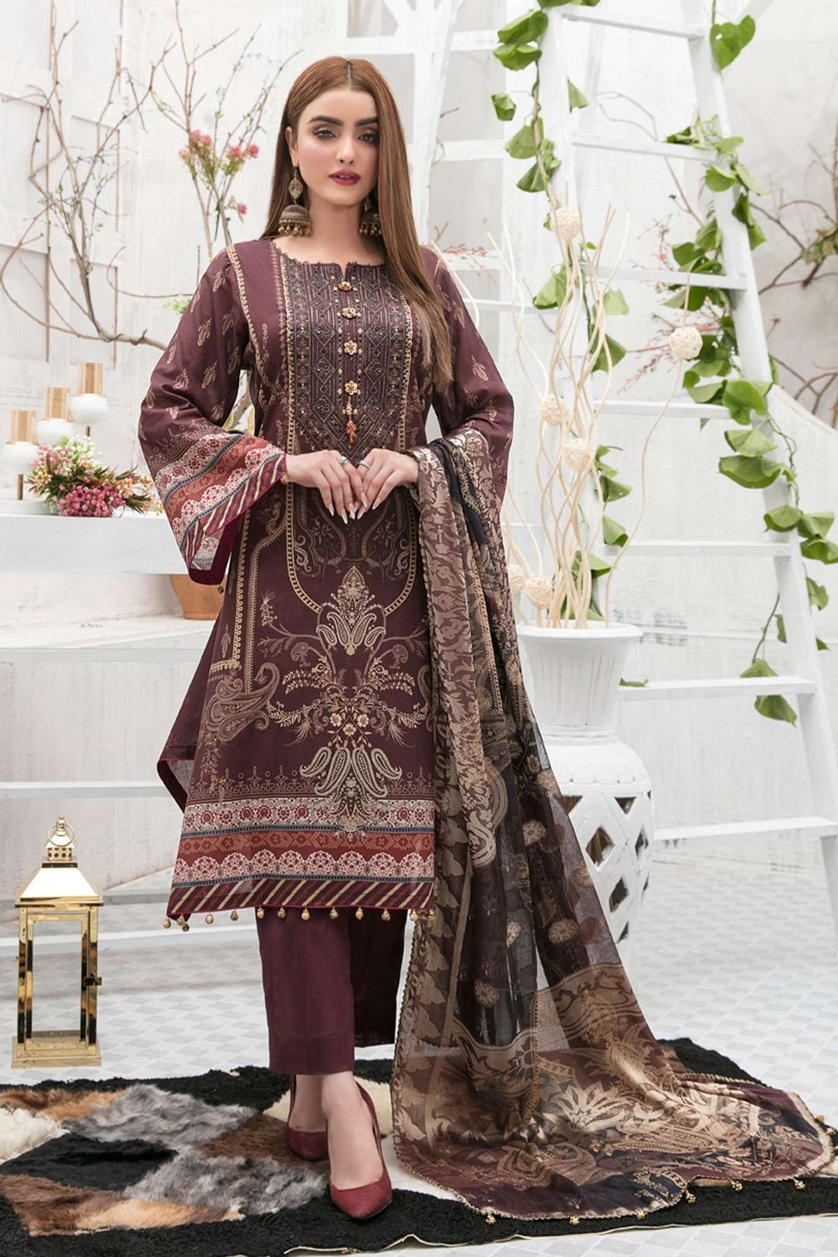 Amelia by Tawakkal Unstitched 3 Piece Lawn Collection'2022-A-7347