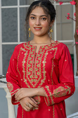 Mahroo Stitched 3 Piece Summer Collection'2025-T-EMB-004